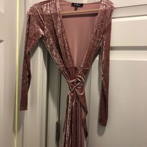 Lulus velvet wrap dress